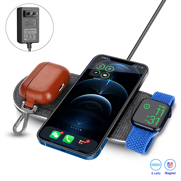 3-in-1 Wireless Charging Pad Phone/Earbuds/Watch